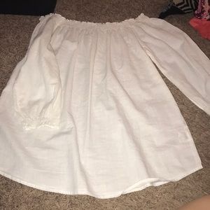 White off the shoulder